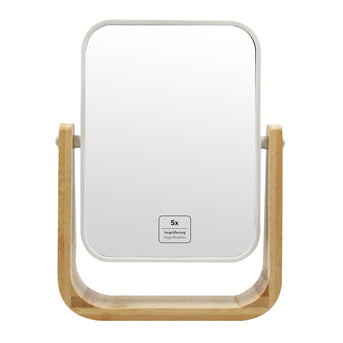 PARSA Beauty ESSENTIAL Kosmetikspiegel Bambus 1x 5x Schminkspiegel