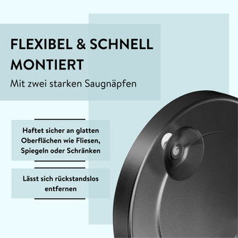 PARSA Beauty ESSENTIAL Saugnapf Spiegel schwarz matt 10x Zoom