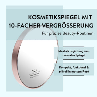 PARSA Beauty ESSENTIAL Saugnapf Spiegel champagner 10x Vergrößerung