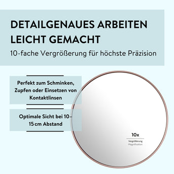 PARSA Beauty ESSENTIAL Saugnapf Spiegel champagner 10x Vergrößerung