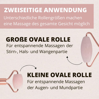 PARSA Beauty NATURE LOVE Rosenquarzroller Gesichtsmassage Roller