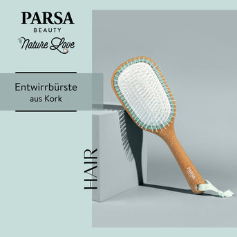 PARSA Beauty NATURE LOVE Entwirr-Haarbürste – Korkgriff & Borsten