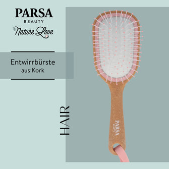 PARSA Beauty NATURE LOVE Haarbürste klein oval Kork Wet & Dry