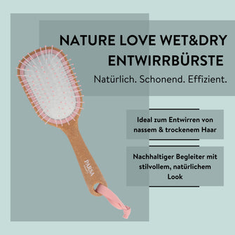 PARSA Beauty NATURE LOVE Haarbürste klein oval Kork Wet & Dry