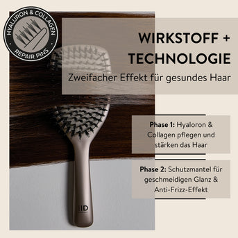 PARSA Beauty HAIR ID Anti-Frizz Paddle Bürste mit Hyaluron & Collagen