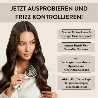 PARSA Beauty HAIR ID Anti-Frizz Paddle Bürste mit Hyaluron & Collagen