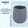 PARSA Beauty ESSENTIAL Zahnputzbecher Pure grau Badbecher Badezimmer