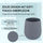 PARSA Beauty ESSENTIAL Zahnputzbecher Pure grau Badbecher Badezimmer