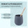 PARSA Beauty ESSENTIAL Zahnputzbecher Pure grau Badbecher Badezimmer