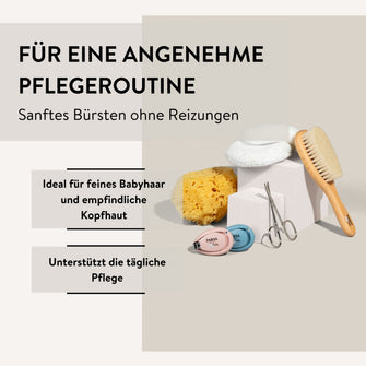 PARSA Beauty BABY Haarpflegebürste – Ziegenhaar & FSC®-Holz für empfindliche Babyköpfe