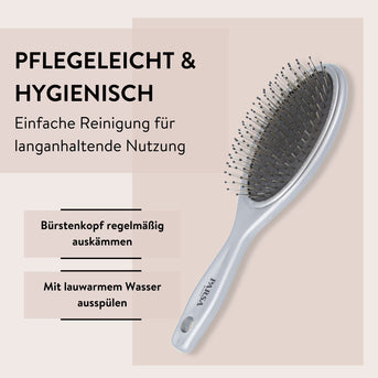 PARSA Beauty ESSENTIAL Unicolor Bürste oval Metallpins grau