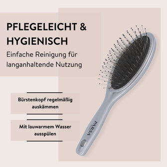 PARSA Beauty ESSENTIAL Haarbürste oval klein Metallpins grau