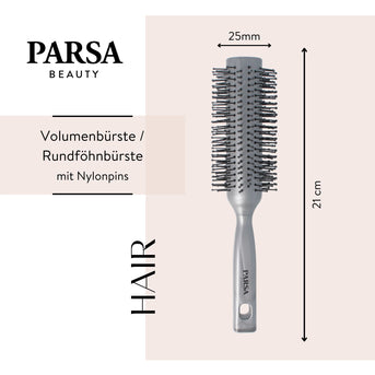 PARSA Beauty ESSENTIAL Unicolor Rundföhnbürste Nylonpins 25mm