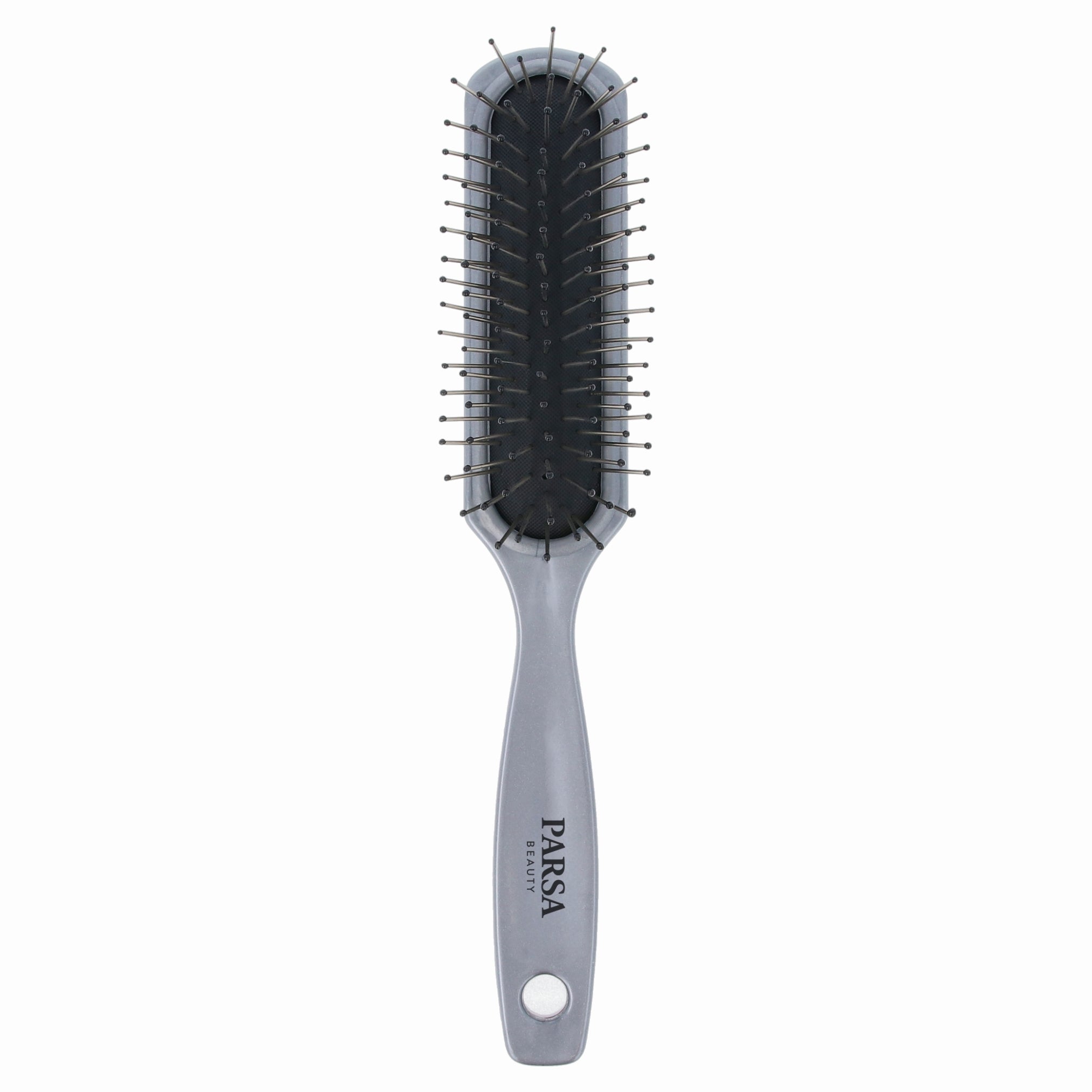 PARSA Beauty ESSENTIAL Haarbürste lang schmal Metallpins grau