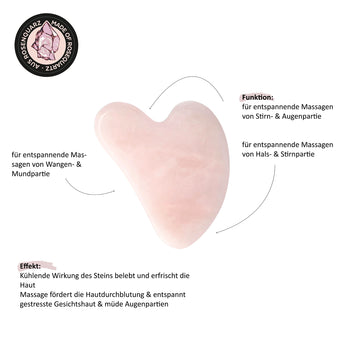 PARSA Beauty NATURE LOVE Gua Sha Massagestein Rosenquarz Beauty