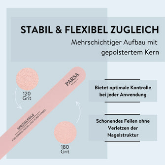 PARSA Beauty ESSENTIAL Spezialfeile starke Nägel Nagelfeile Set