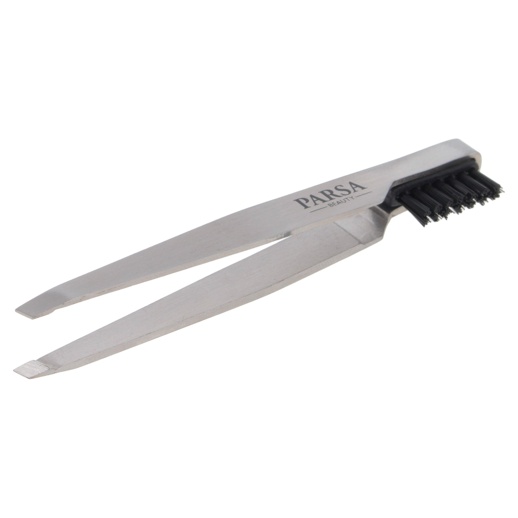 PARSA Beauty ESSENTIAL Pinzette mit Augenbrauenbürstchen 2in1