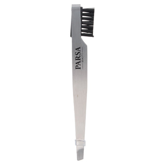 PARSA Beauty ESSENTIAL Pinzette mit Augenbrauenbürstchen 2in1