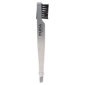 PARSA Beauty ESSENTIAL Pinzette mit Augenbrauenbürstchen 2in1