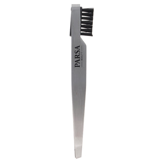 PARSA Beauty ESSENTIAL Pinzette mit Augenbrauenbürstchen 2in1