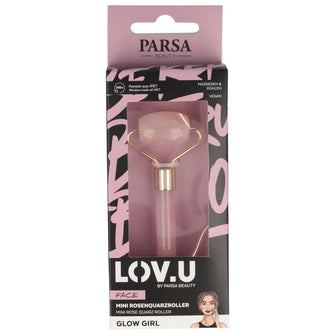PARSA Beauty LOV.U Mini Rosenquarzroller Gesichtsmassage Roller