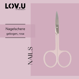 PARSA Beauty LOV.U Nagelschere rosa Edelstahl Nagelpflege Schere