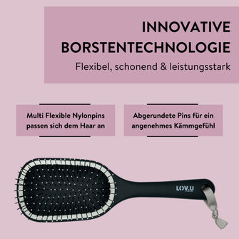 PARSA Beauty LOV.U Entwirrbürste groß – schnelles Bürsten ohne Ziepen