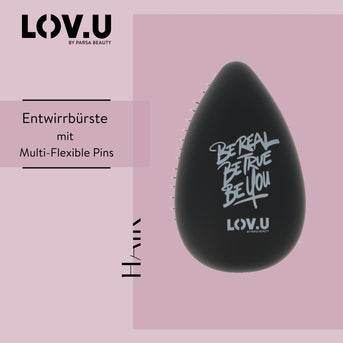 PARSA Beauty LOV.U Entwirrbürste schmal – für nasses & trockenes Haar
