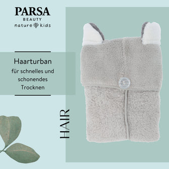 PARSA Beauty NATURE KIDS Haarturban Koala – süß, saugstark & praktisch