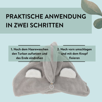 PARSA Beauty NATURE KIDS Haarturban Koala – süß, saugstark & praktisch