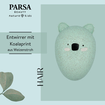 PARSA Beauty NATURE KIDS Entwirrer Bürste Koala Print Kinder Haarbürste