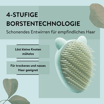 PARSA Beauty NATURE KIDS Entwirrer Bürste Koala Print Kinder Haarbürste