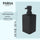 PARSA Beauty Essential Seifenspender Rubber Look, mattes Schwarz & Moderne Eleganz