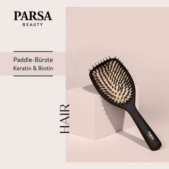 PARSA Beauty PROFESSIONAL Paddlebürste – Keratin & Biotin für Glanz & Pflege