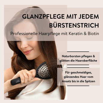 PARSA Beauty PROFESSIONAL Paddlebürste – Keratin & Biotin für Glanz & Pflege