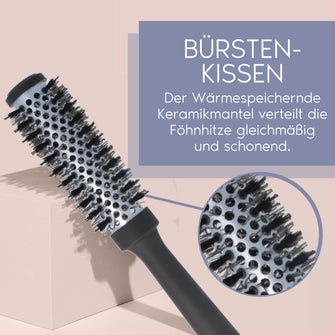 PARSA Beauty Lotus und Zink Extra-Volumenbürste klein 25mm für voluminöse Frisuren