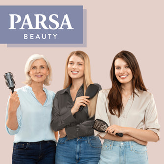 PARSA Beauty PROFESSIONAL Lotus Volumenbürste groß – 44 mm Rundbürste für mehr Fülle