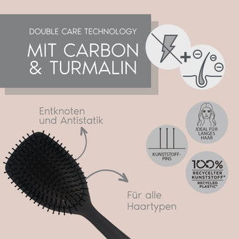 PARSA Beauty PROFESSIONAL Carbon Paddle-Bürste – antistatisch & großflächig