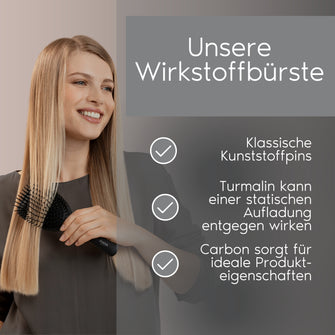PARSA Beauty PROFESSIONAL Carbon Paddle-Bürste – antistatisch & großflächig