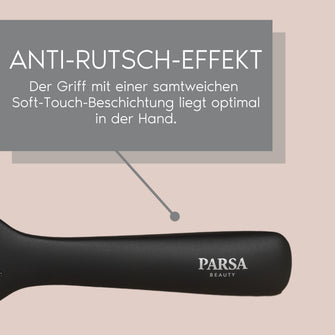 PARSA Beauty PROFESSIONAL Haarkamm – Carbon & Turmalin gegen Frizz