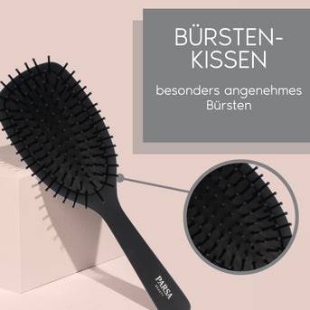 PARSA Beauty PROFESSIONAL Haarkamm – Carbon & Turmalin gegen Frizz
