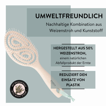 PARSA Beauty NATURE LOVE Spiralbürste Beige Weizenstroh Haarbürste