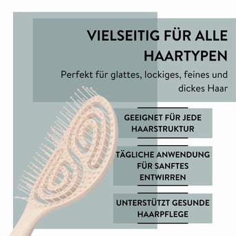 PARSA Beauty NATURE LOVE Spiralbürste Beige Weizenstroh Haarbürste