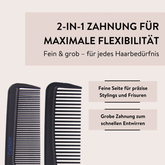 PARSA Beauty PROFESSIONAL Carbon Frisierkamm antistatisch fein & grob