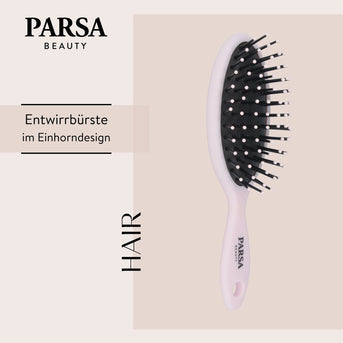 PARSA Beauty KIDS Haarbürste Einhorn Regenbogen Kinder Bürste