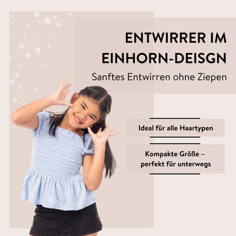PARSA Beauty KIDS Haarbürste Einhorn Regenbogen Kinder Bürste