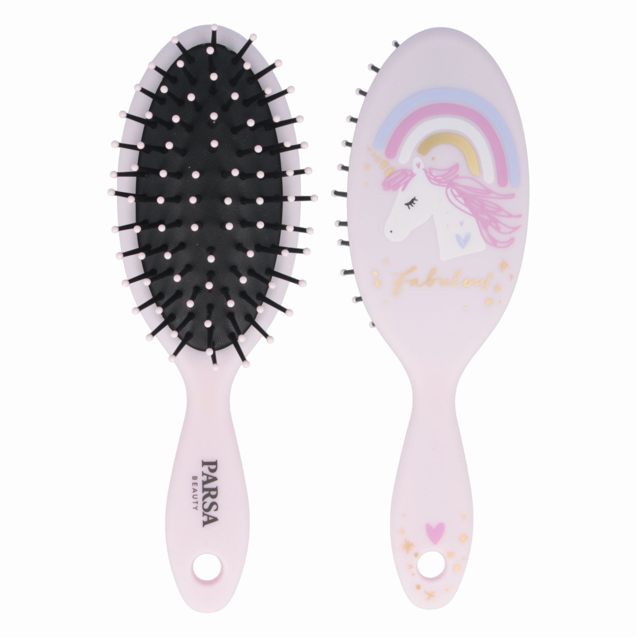 PARSA Beauty KIDS Haarbürste Einhorn Regenbogen Kinder Bürste