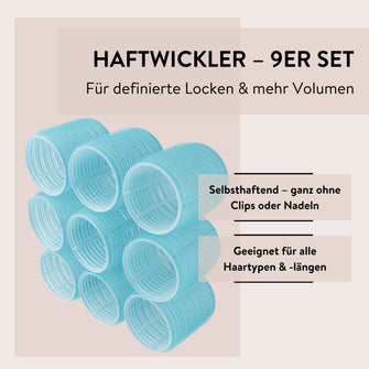 PARSA Beauty selbsthaftende Haftwickler Lockenwickler Klettwickler 57mm 9 Stück für Volumen