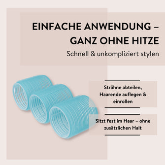 PARSA Beauty selbsthaftende Haftwickler Lockenwickler Klettwickler 57mm 9 Stück für Volumen