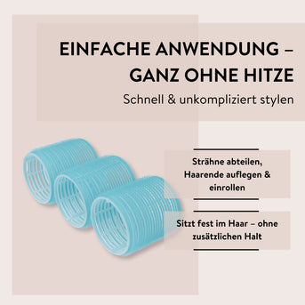 PARSA Beauty selbsthaftende Haftwickler Lockenwickler Klettwickler 57mm 9 Stück für Volumen